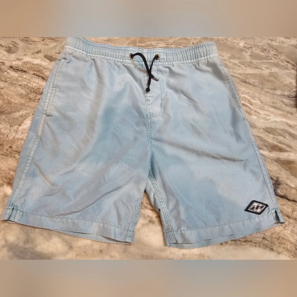 Billabong Kids Recycler All Day Layback Boardshorts Size M – Light Blue Swim